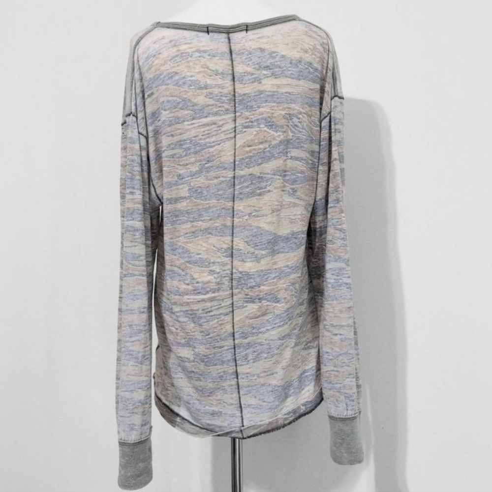 Free People Off the Shoulder Camo Top - Picture 4 of 6